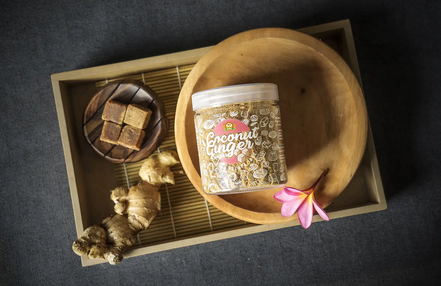 Gula Jahe Kelapa MD Organic dan produk sehat lainnya yang ditampilkan secara menarik.